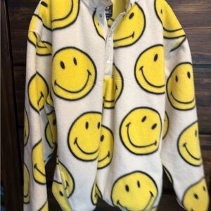 GAP Smiley Fleece Pullover with Yellow Accents